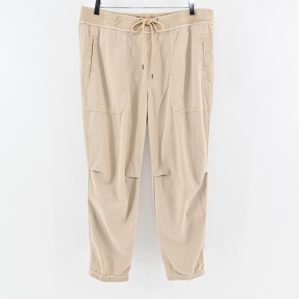 JAMES PERSE Pants Womens‎ Size XL Micro Twill Easy Tapered Drawstring Solid Tan